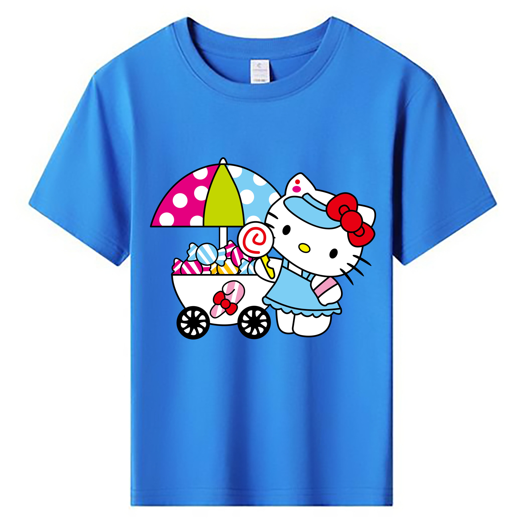 （画像用） Hello Kitty ハローキティ 綿100％キッズTシャツ（フロントプリント）